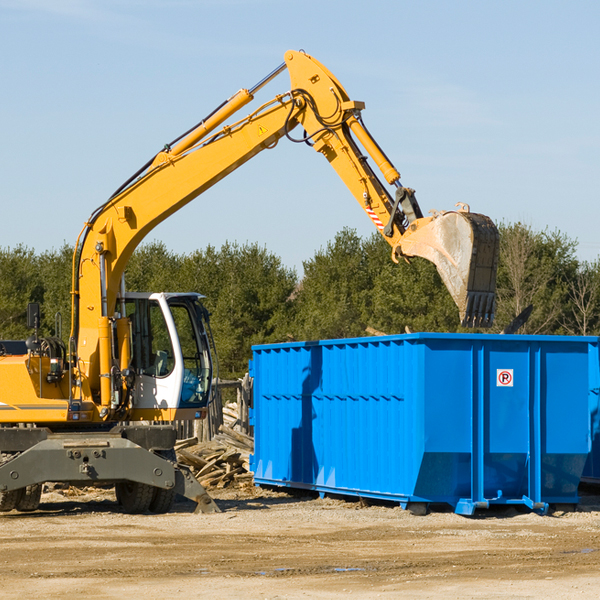 can i choose the location where the residential dumpster will be placed in Upper Falls Maryland